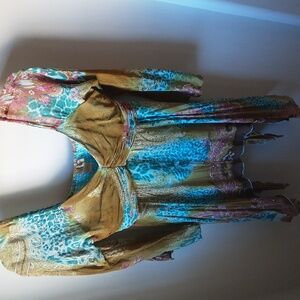 Multicolor Women's Bohemian Style Tunic